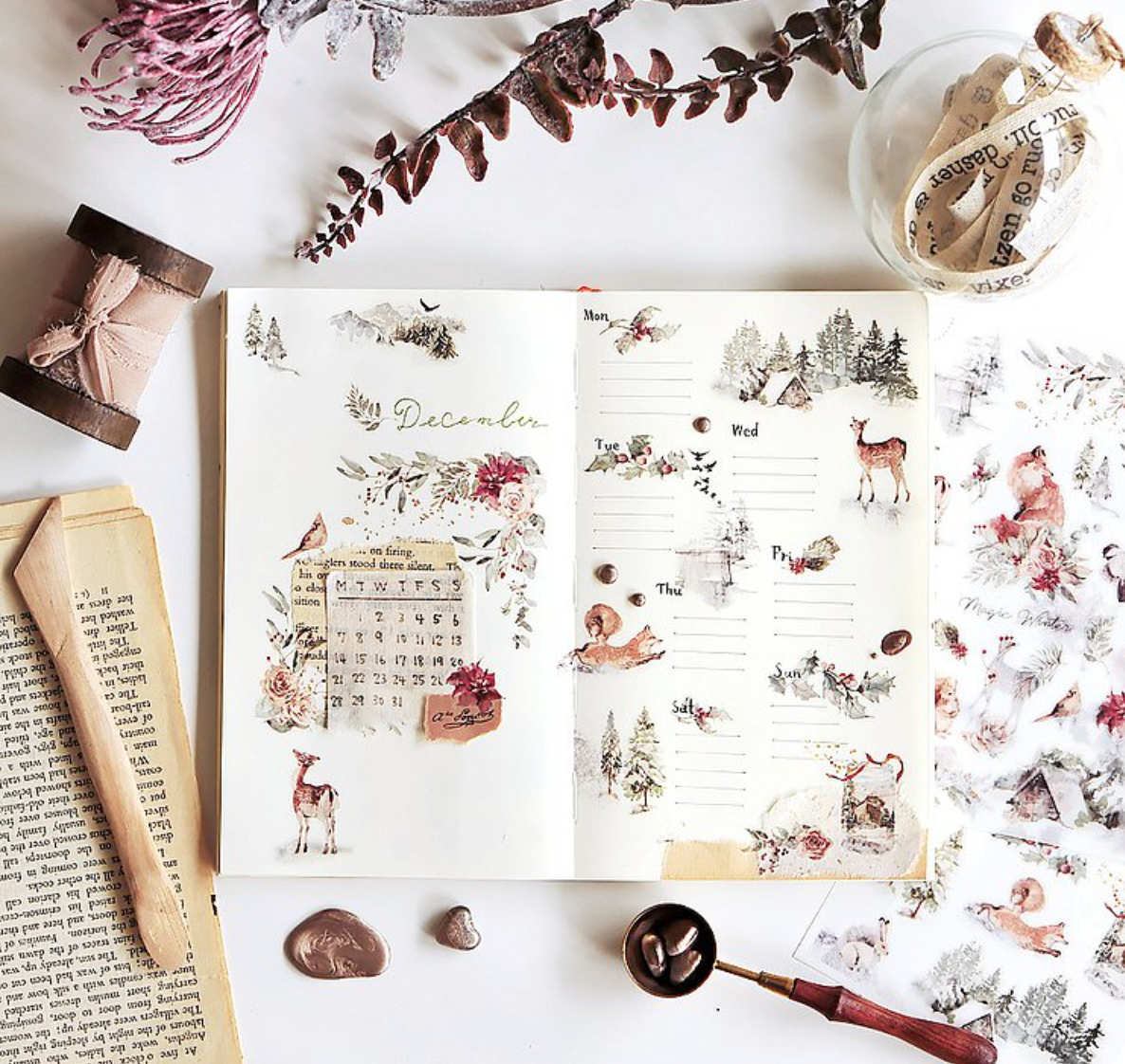 MU Print-On Stickers-153 Winter Magic - Smidapaper Ikigai Shop