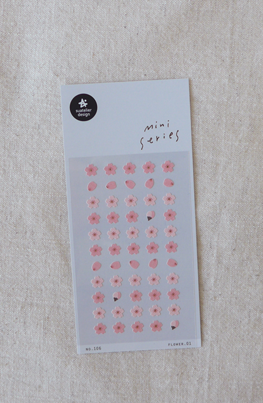 Suatelier Mini Series Stickers- Flower .01 - Smidapaper Ikigai Shop
