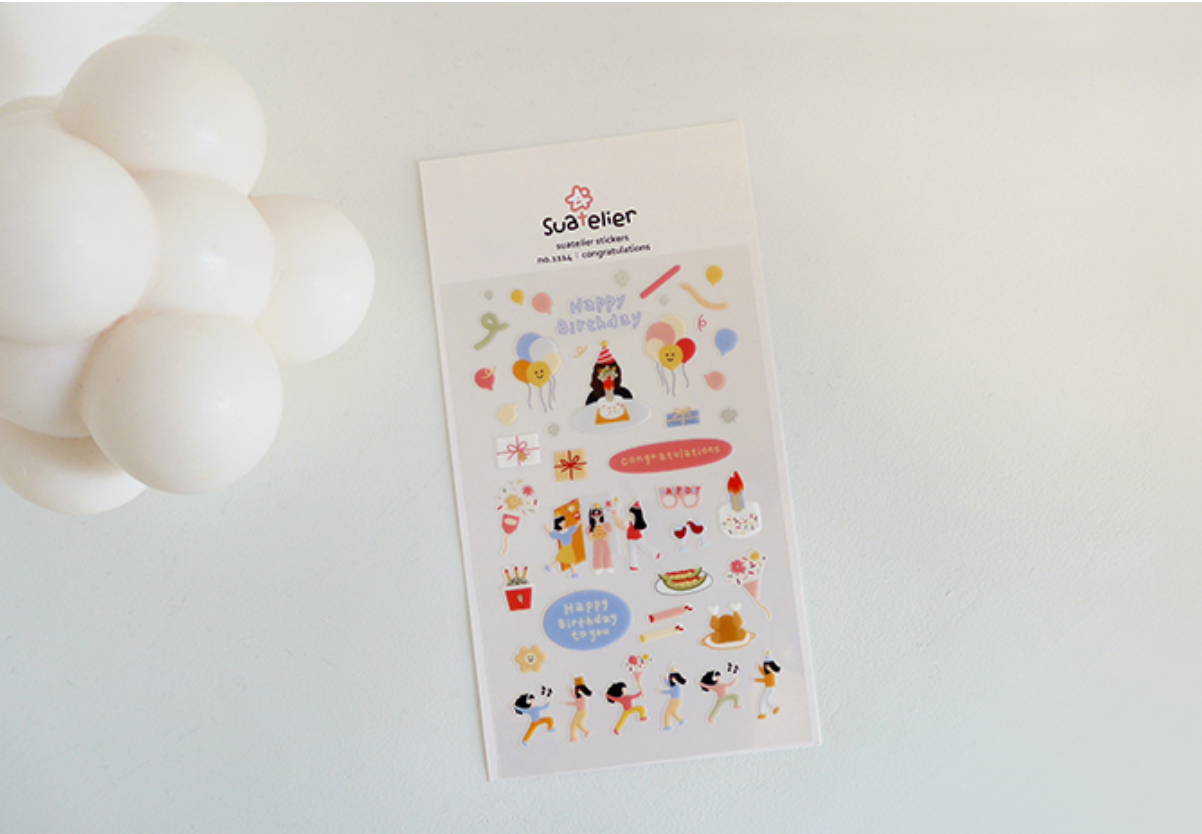 Suatelier Congratulations Stickers - Smidapaper Ikigai Shop