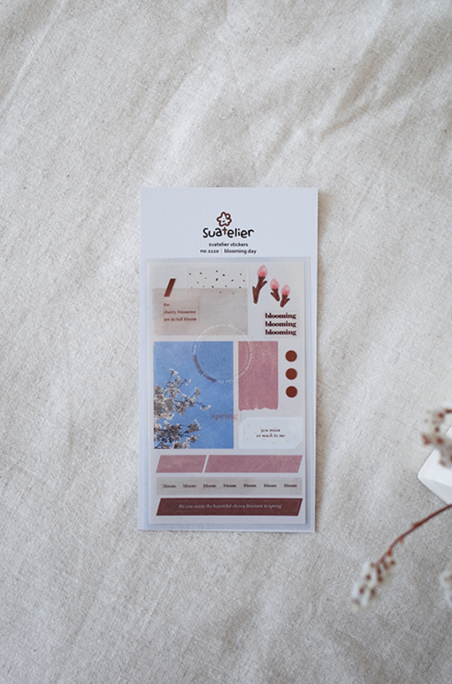 Suatelier Blooming Day Stickers - Smidapaper Ikigai Shop