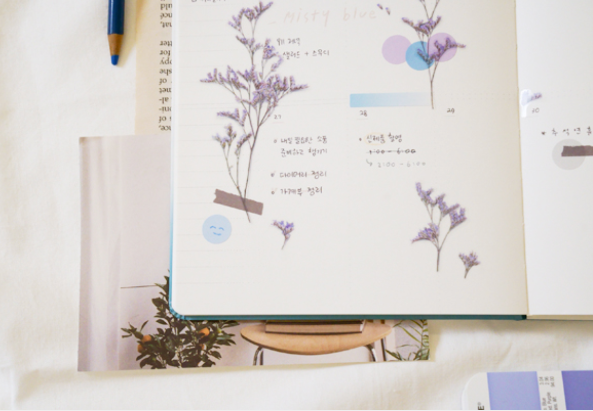 Appree Pressed Stickers- 028 Misty Blue - Smidapaper Ikigai Shop