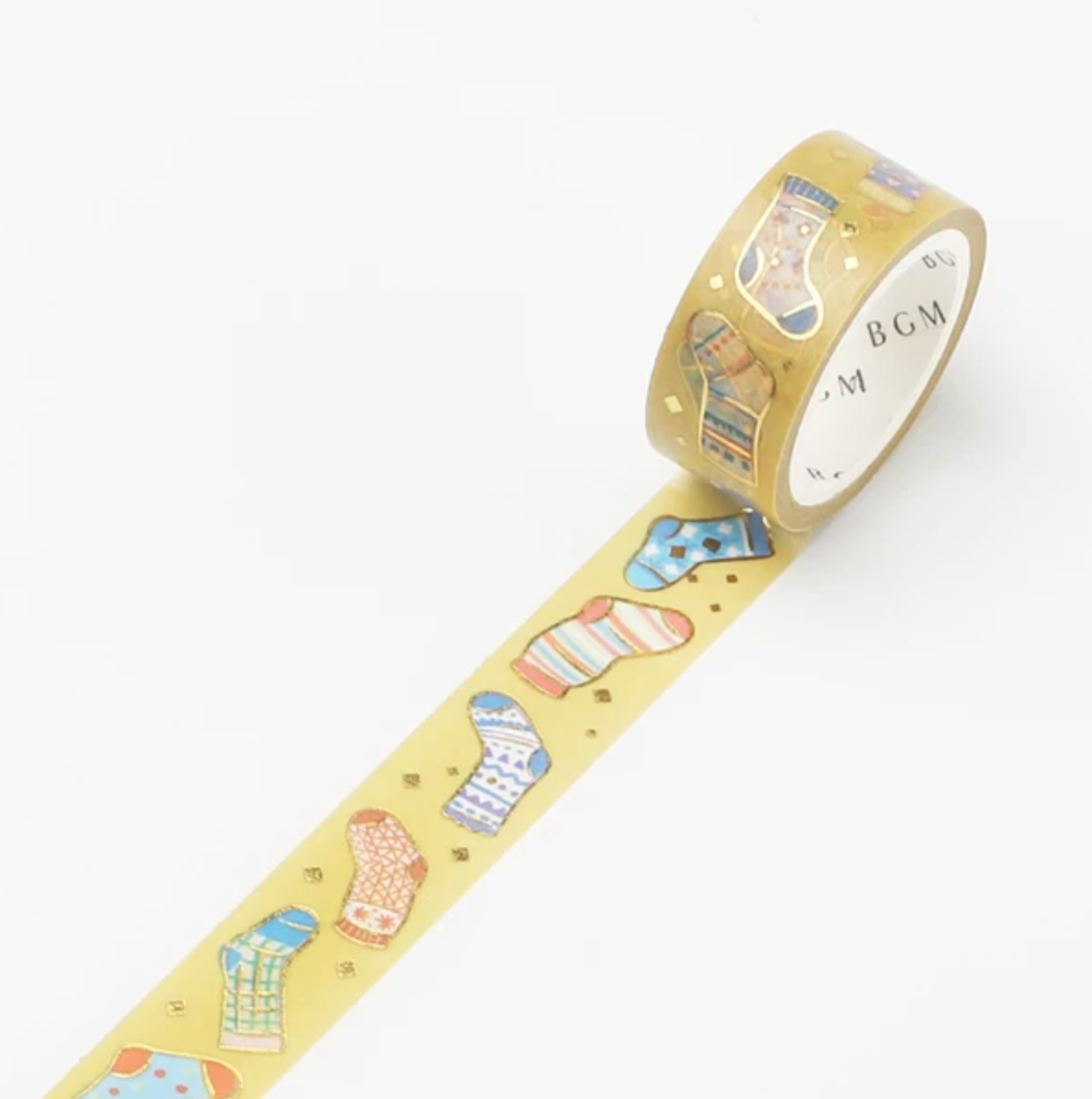 BGM Winter Socks Washi Tape - Smidapaper Ikigai Shop