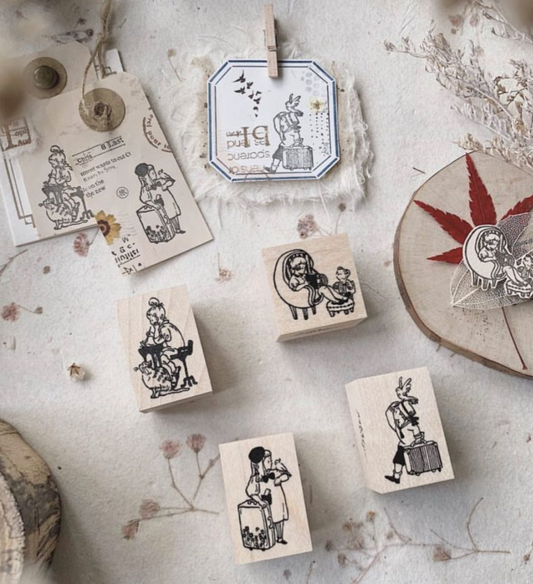 Penny x Krimgen Travel Boy Rubber Stamp - Smidapaper Ikigai Shop