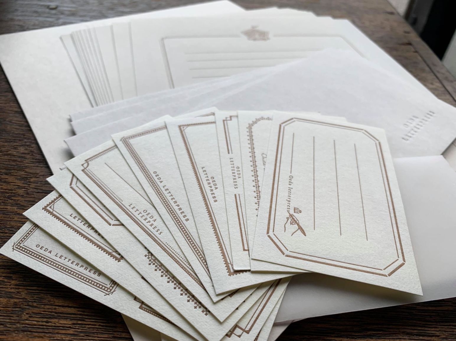 Oeda Letterpress Letter Set: Frame (Black/ Bronze) - Smidapaper Ikigai Shop