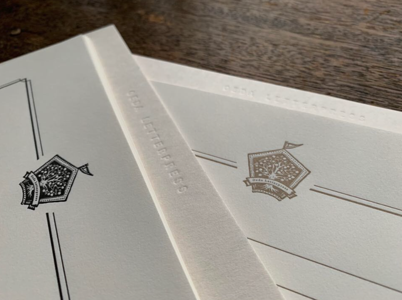 Oeda Letterpress Letter Set: Frame (Black/ Bronze) - Smidapaper Ikigai Shop