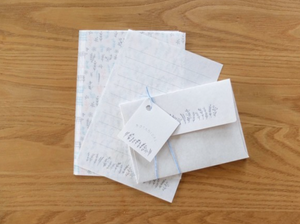 Oeda Letterpress Mini Letter Set: Botanical (Aqua & Coral/ Mint & Citrus) - Smidapaper Ikigai Shop