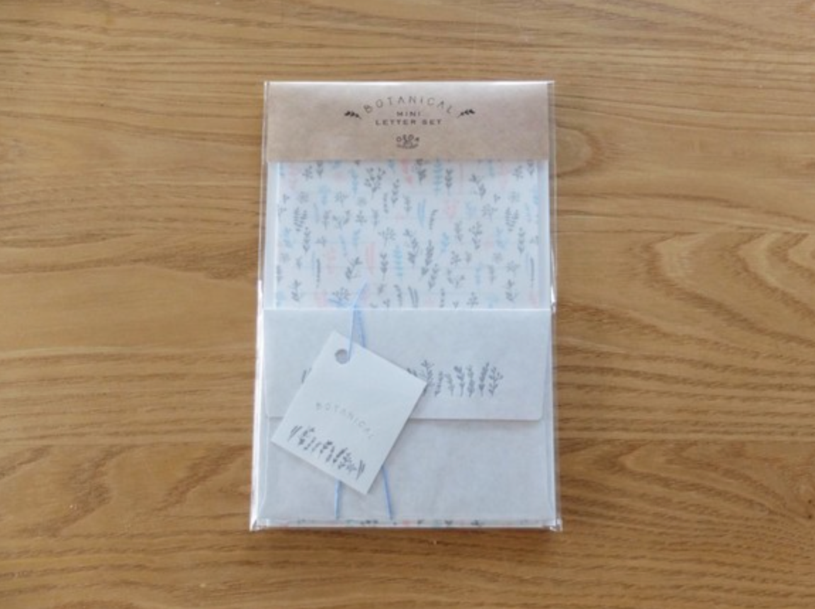 Oeda Letterpress Mini Letter Set: Botanical (Aqua & Coral/ Mint & Citrus) - Smidapaper Ikigai Shop