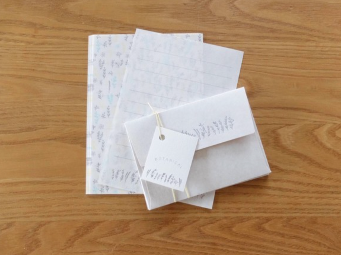 Oeda Letterpress Mini Letter Set: Botanical (Aqua & Coral/ Mint & Citrus) - Smidapaper Ikigai Shop