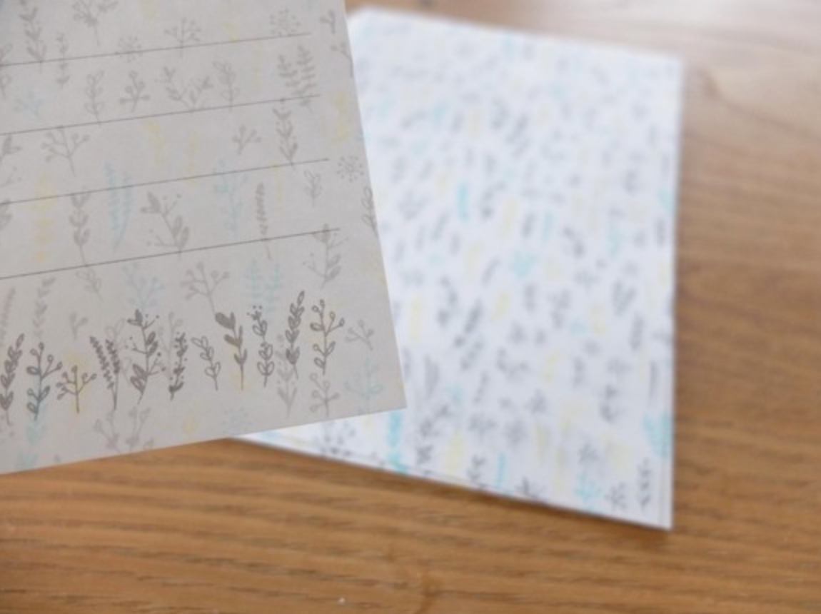 Oeda Letterpress Mini Letter Set: Botanical (Aqua & Coral/ Mint & Citrus) - Smidapaper Ikigai Shop