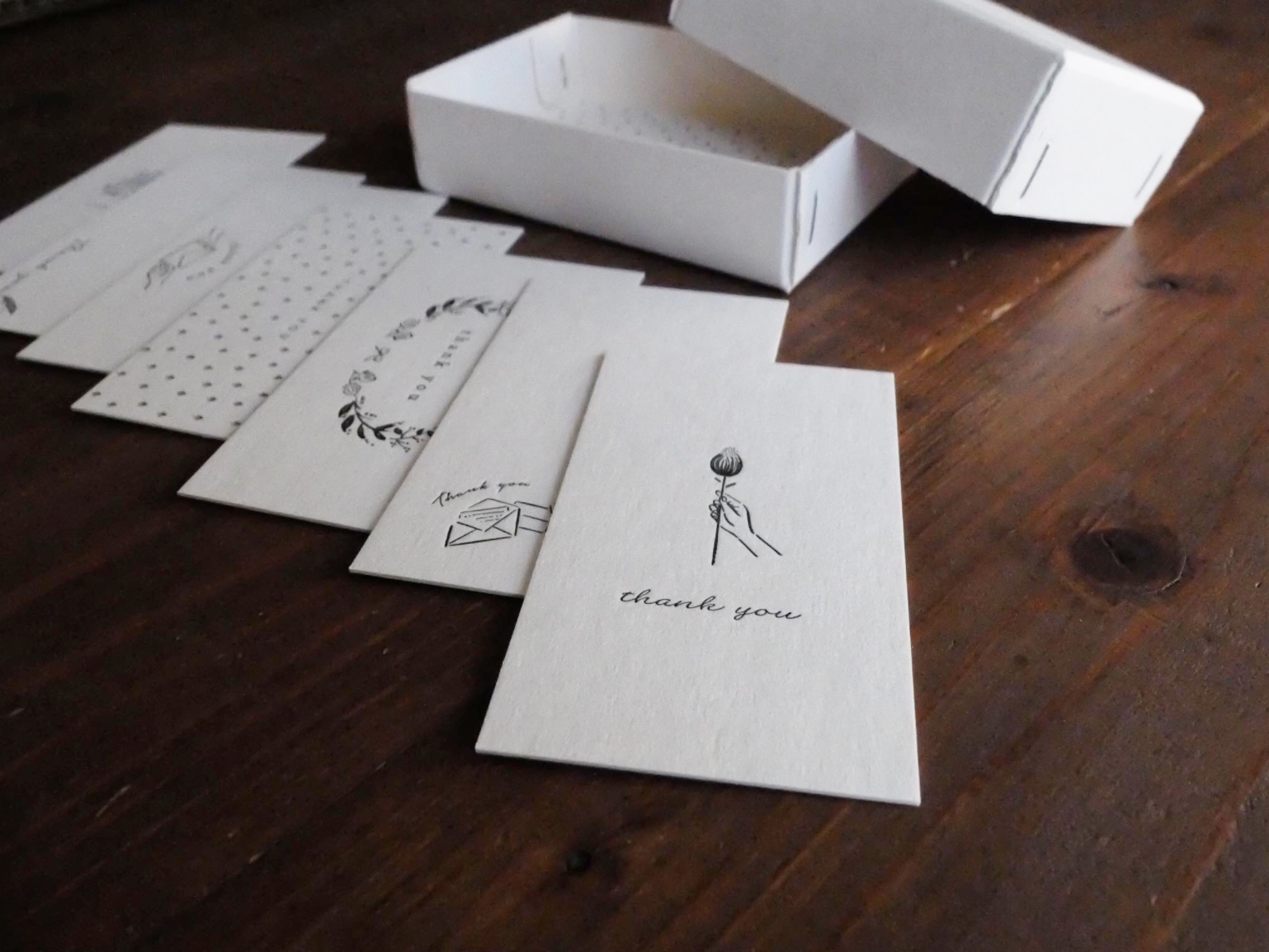 Oeda Letterpress Thank You Card Box (Black/Bronze) - Smidapaper Ikigai Shop