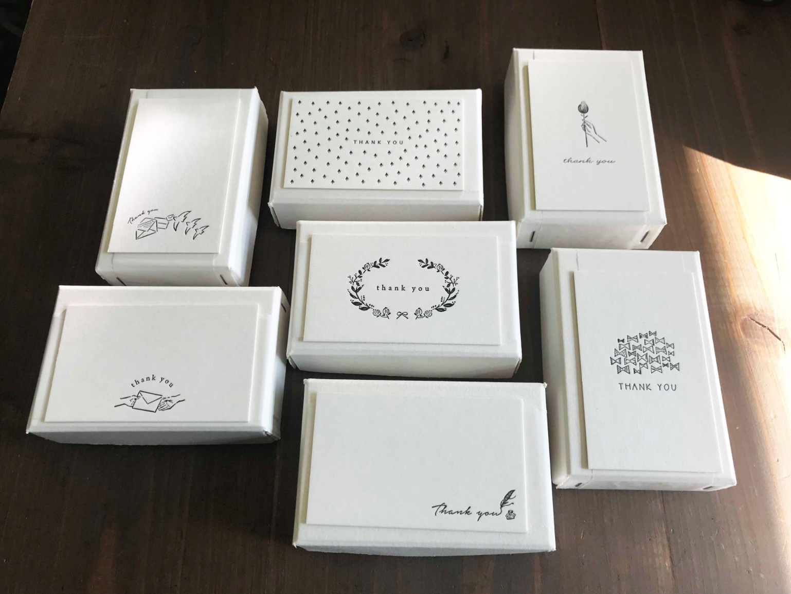 Oeda Letterpress Thank You Card Box (Black/Bronze) - Smidapaper Ikigai Shop