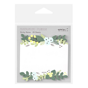 Midori Katanuki Fusen Sticky Notes-Leaves - Smidapaper Ikigai Shop