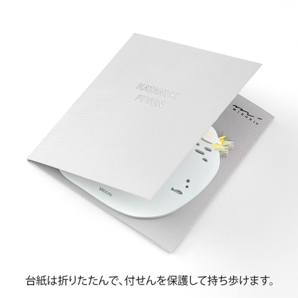 Midori Katanuki Fusen Sticky Notes-Swans - Smidapaper Ikigai Shop
