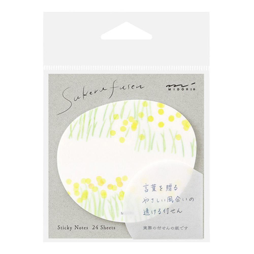Midori Sukeru Fusen Sticky Notes-Yellow Flower Field - Smidapaper Ikigai Shop