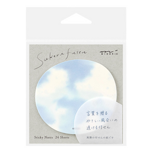 Midori Sukeru Fusen Sticky Notes-Cloudy Sky - Smidapaper Ikigai Shop