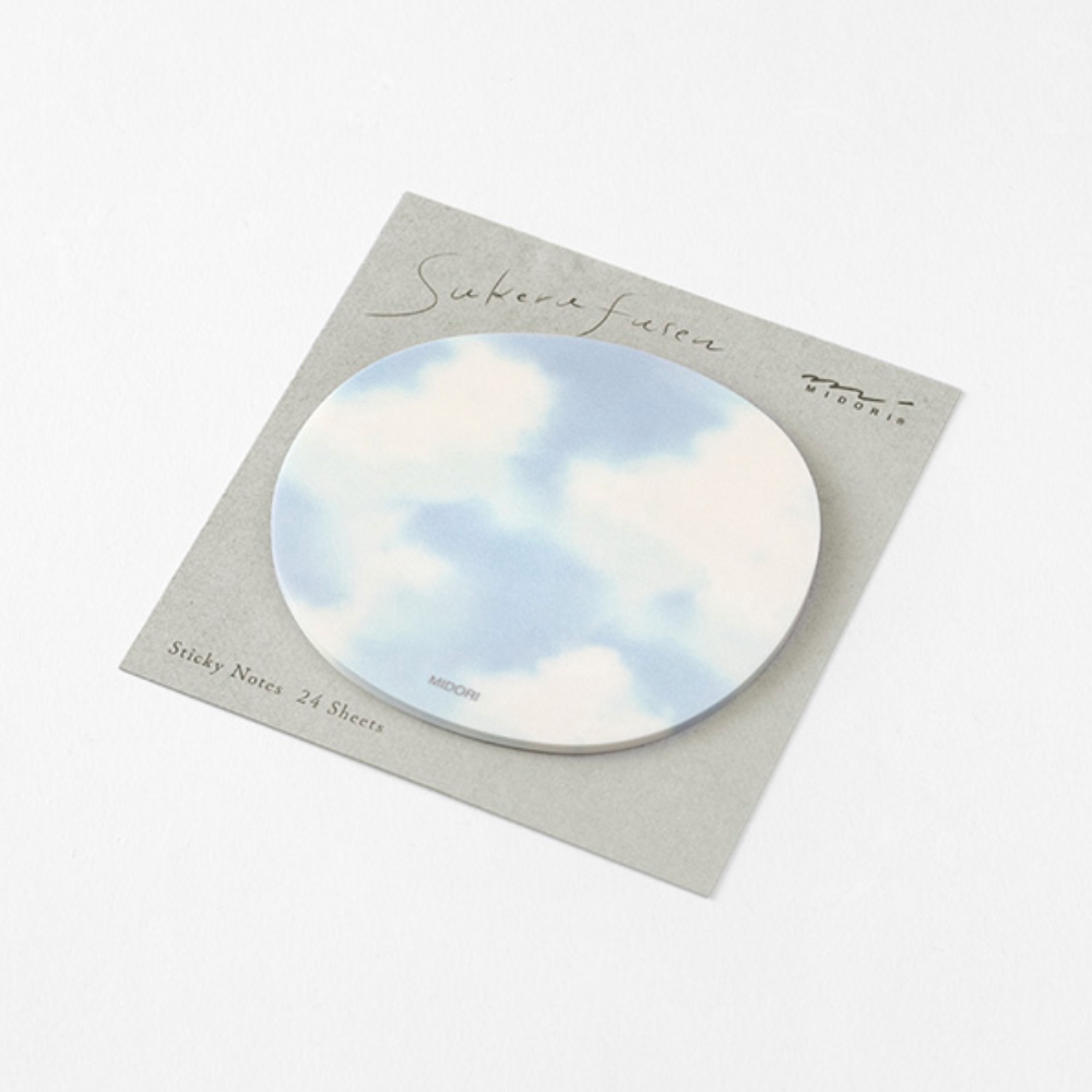 Midori Sukeru Fusen Sticky Notes-Cloudy Sky - Smidapaper Ikigai Shop