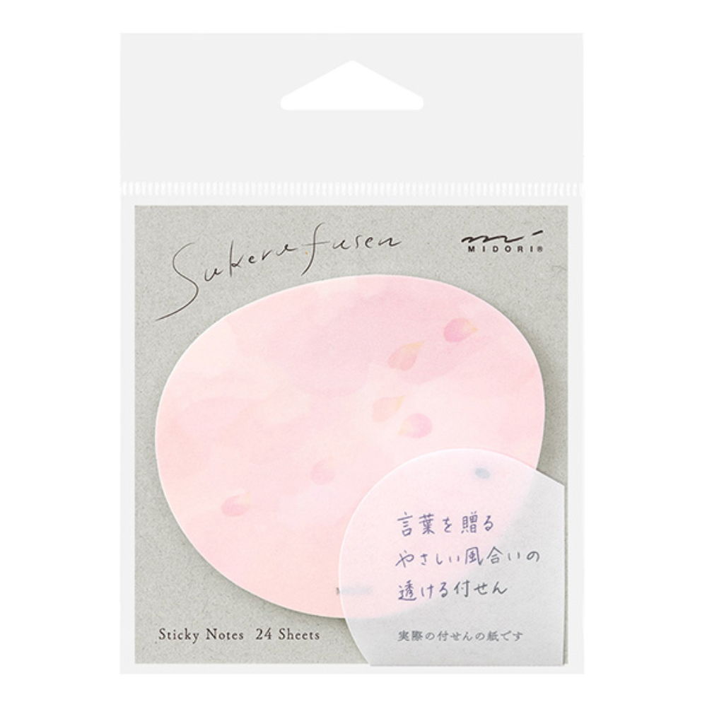 Midori Sukeru Fusen Sticky Notes-Petal Pink - Smidapaper Ikigai Shop