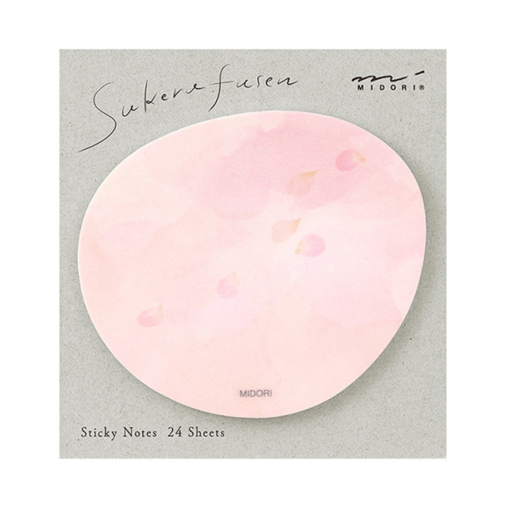Midori Sukeru Fusen Sticky Notes-Petal Pink - Smidapaper Ikigai Shop