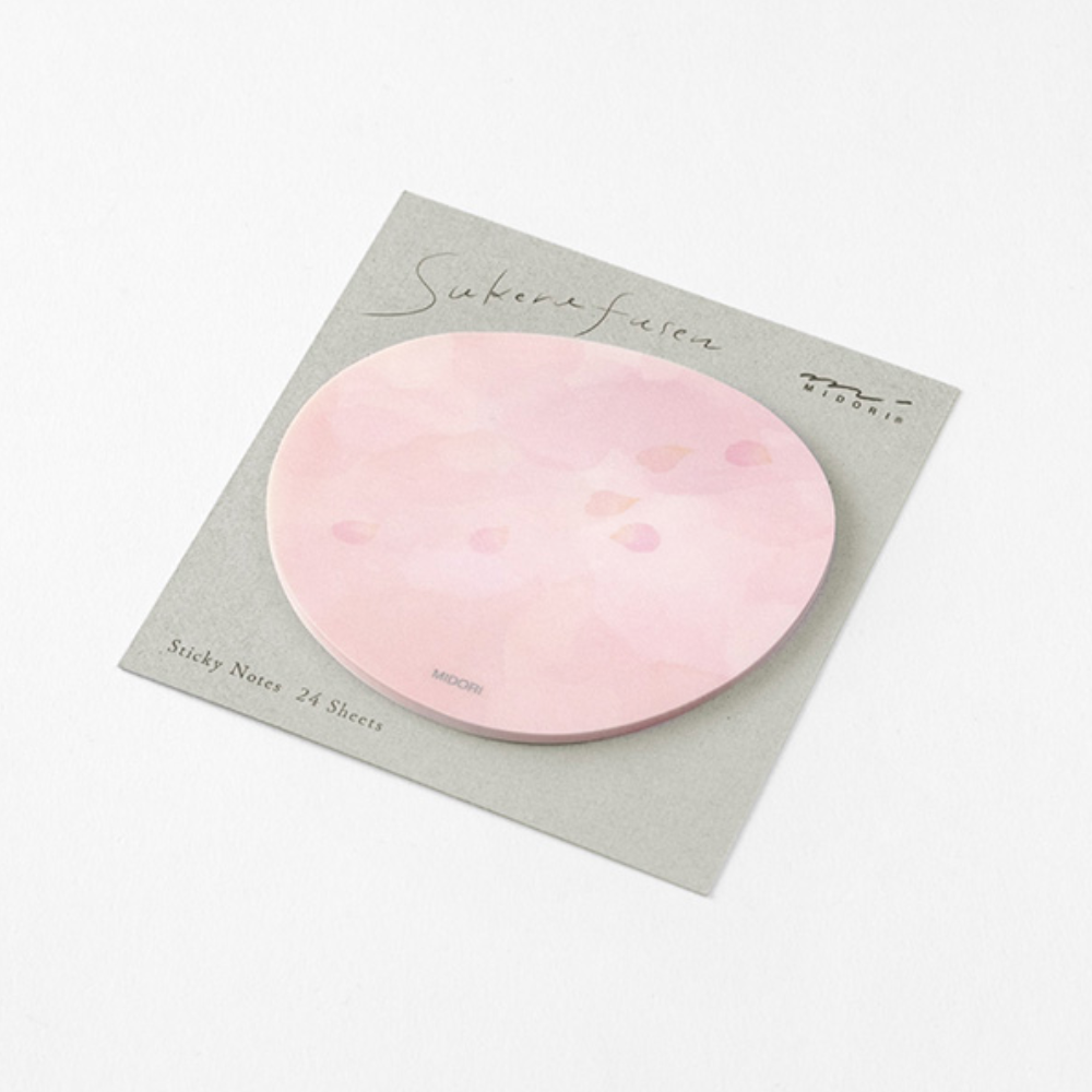 Midori Sukeru Fusen Sticky Notes-Petal Pink - Smidapaper Ikigai Shop