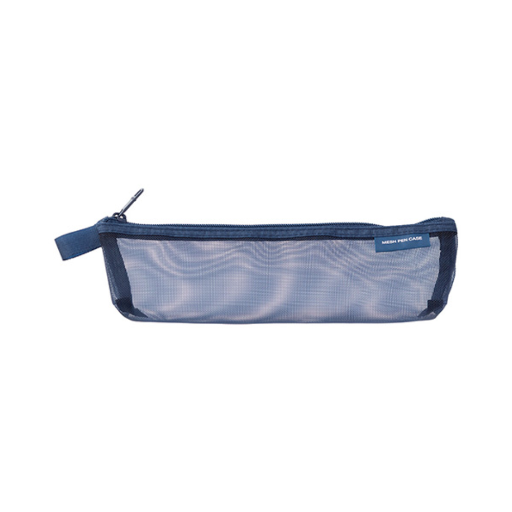 Midori Mini Mesh Pen Case- Navy (Limited) - Smidapaper Ikigai Shop