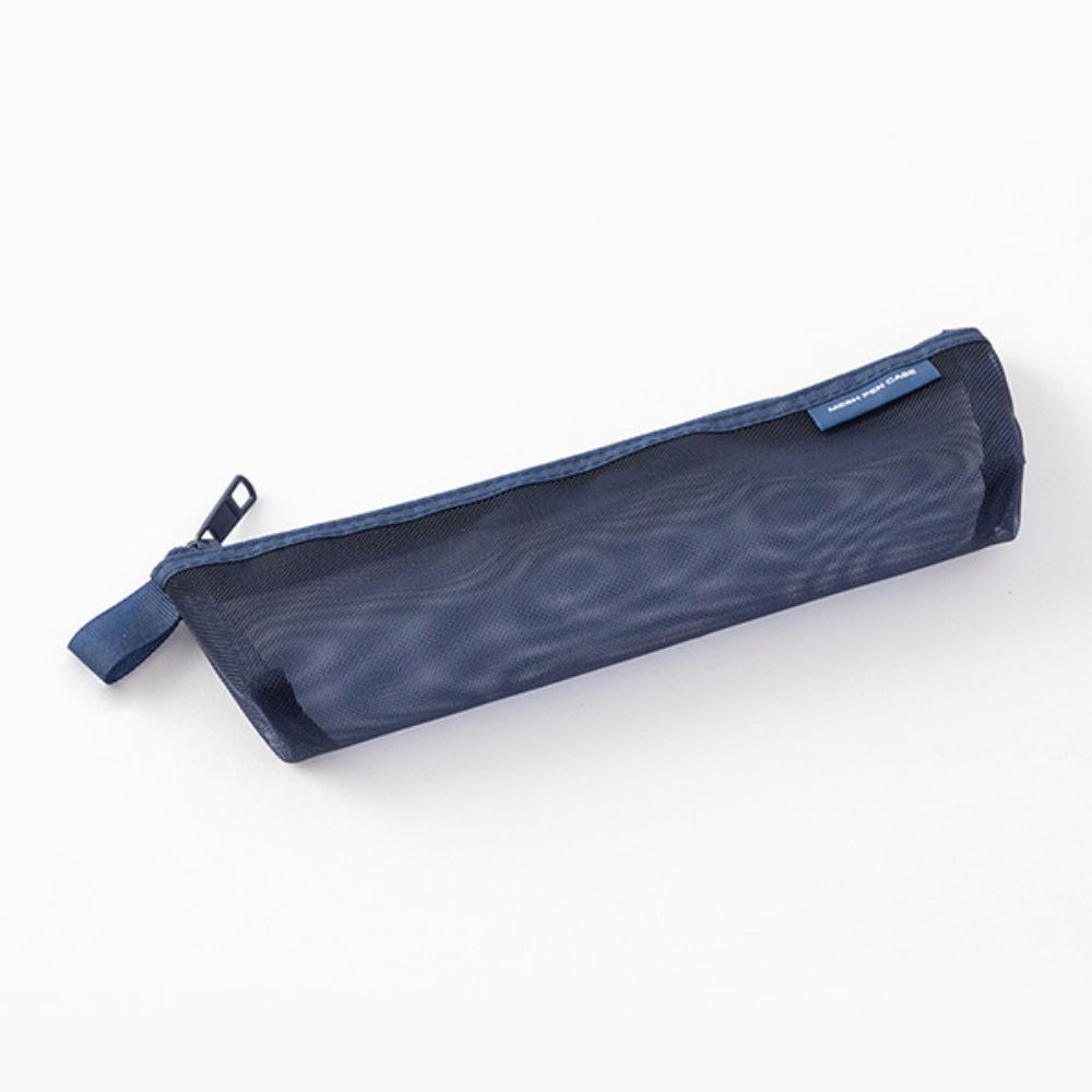 Midori Mini Mesh Pen Case- Navy (Limited) - Smidapaper Ikigai Shop