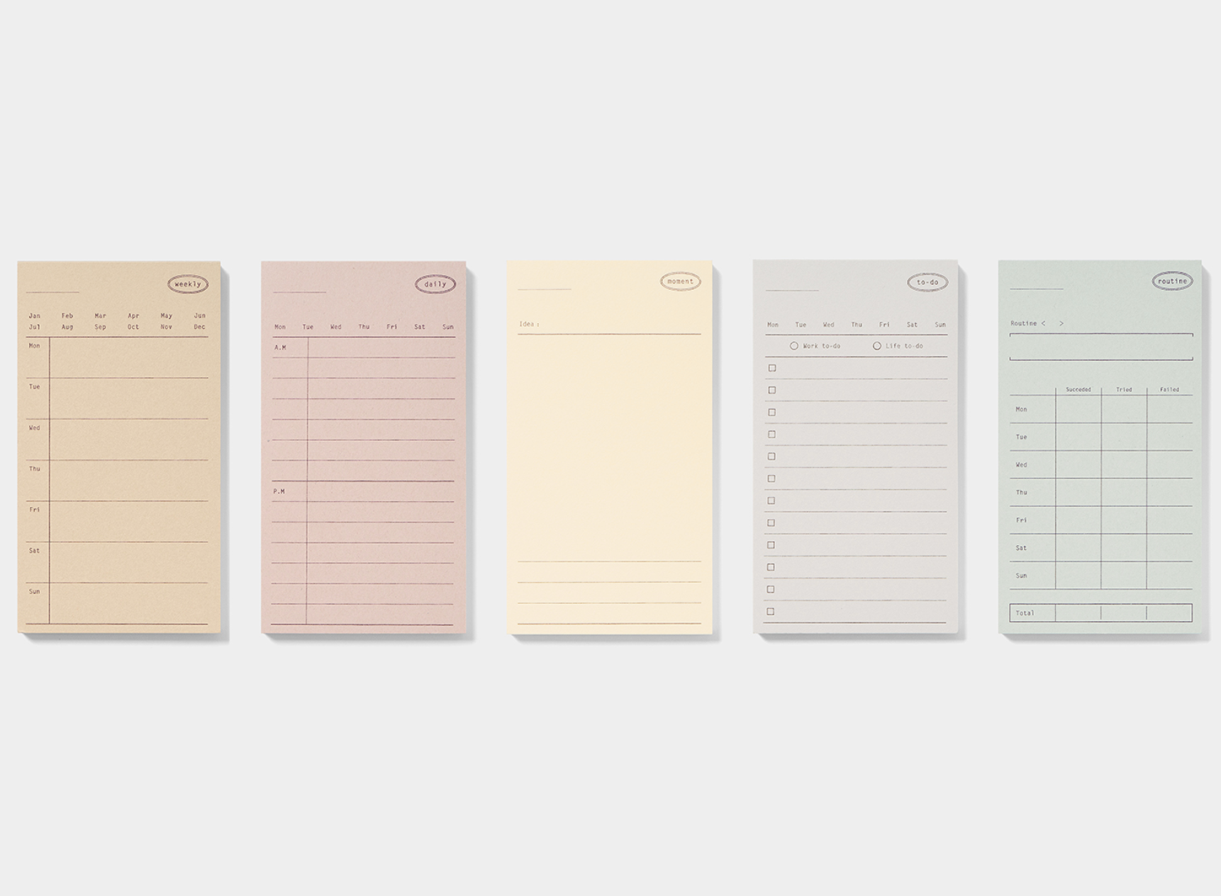 Plain Memo Pad: Daily Memo - Smidapaper Ikigai Shop