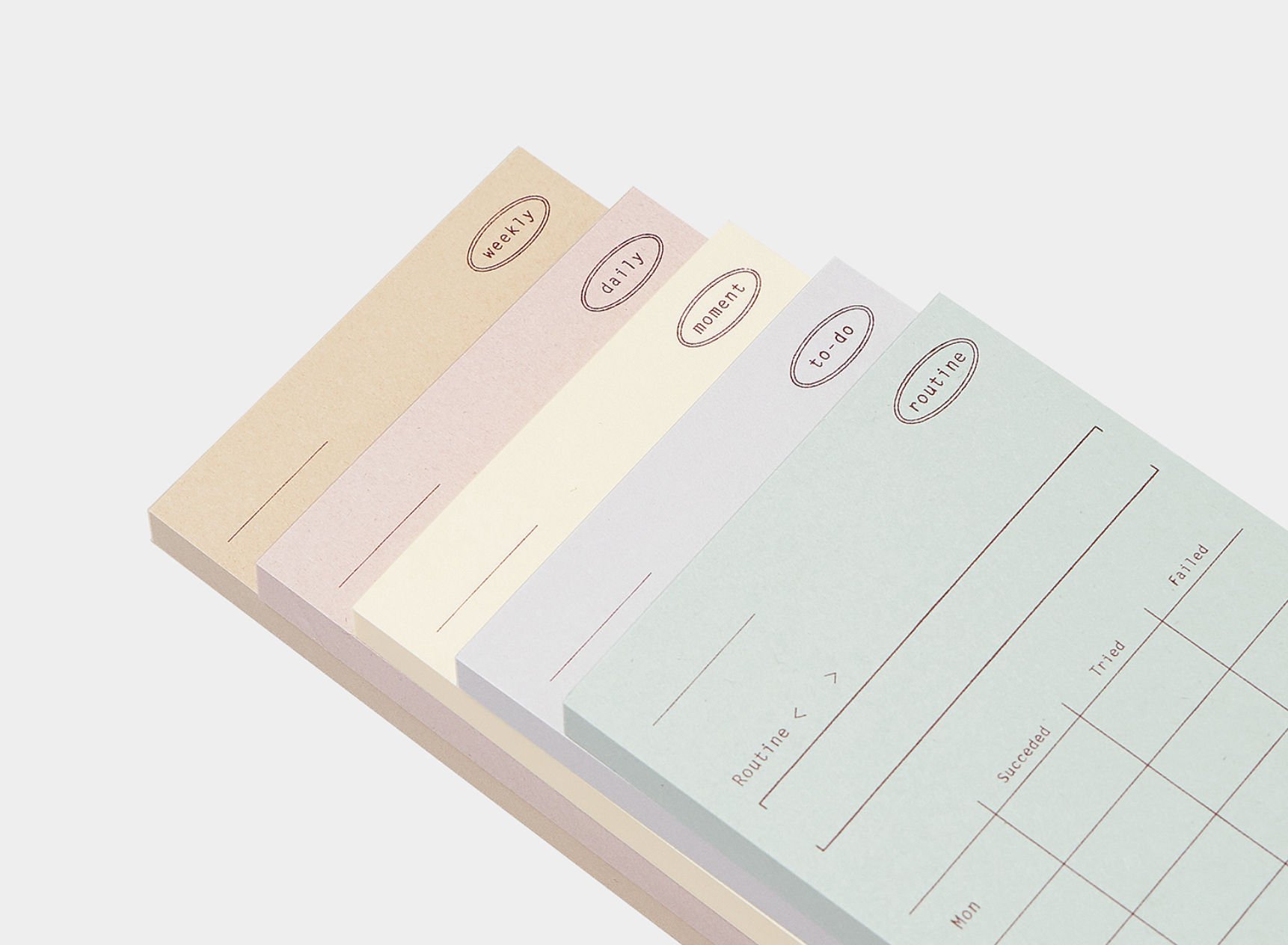 Plain Memo Pad: Daily Memo - Smidapaper Ikigai Shop
