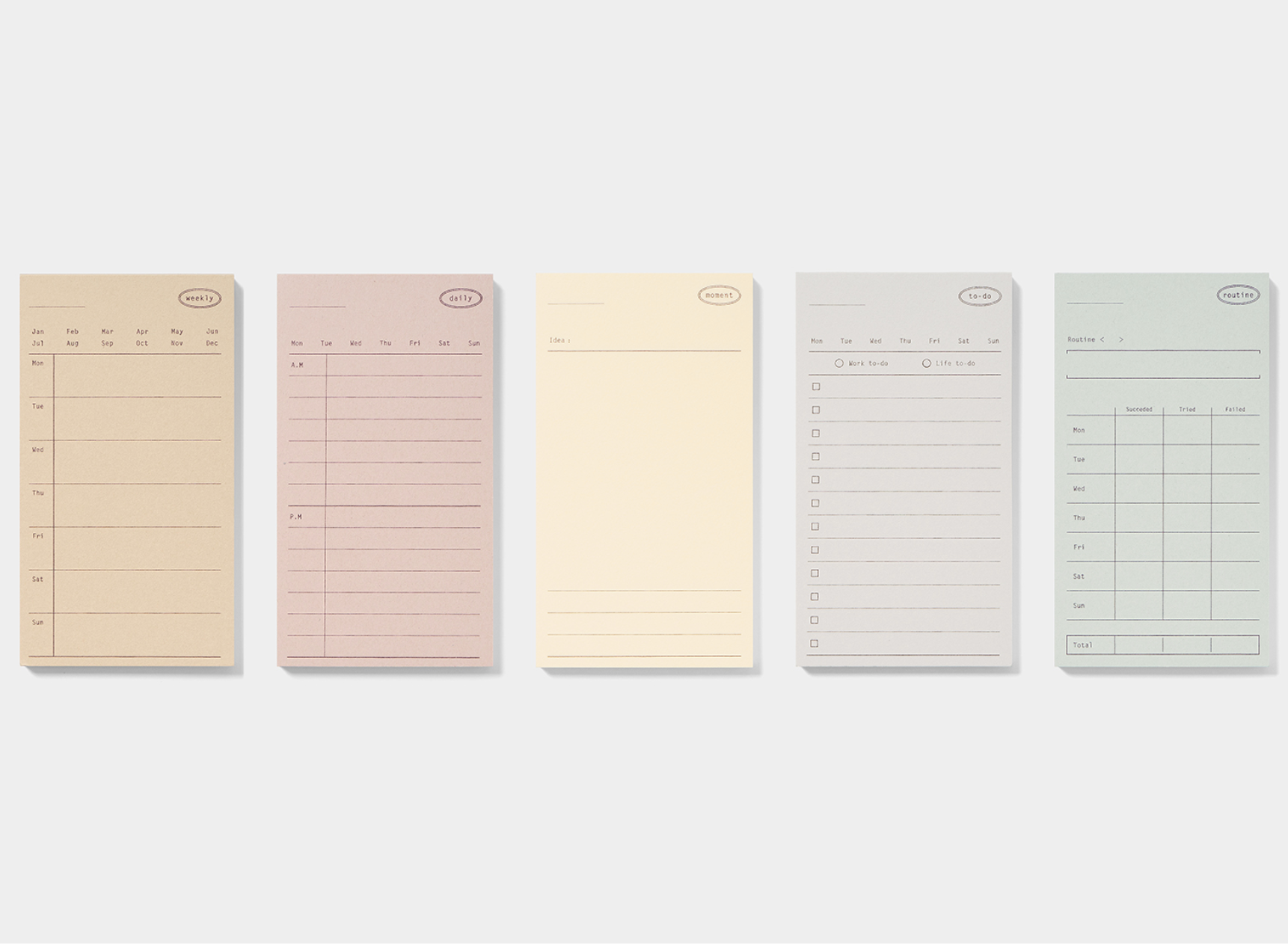 Plain Memo Pad: Moment Memo - Smidapaper Ikigai Shop