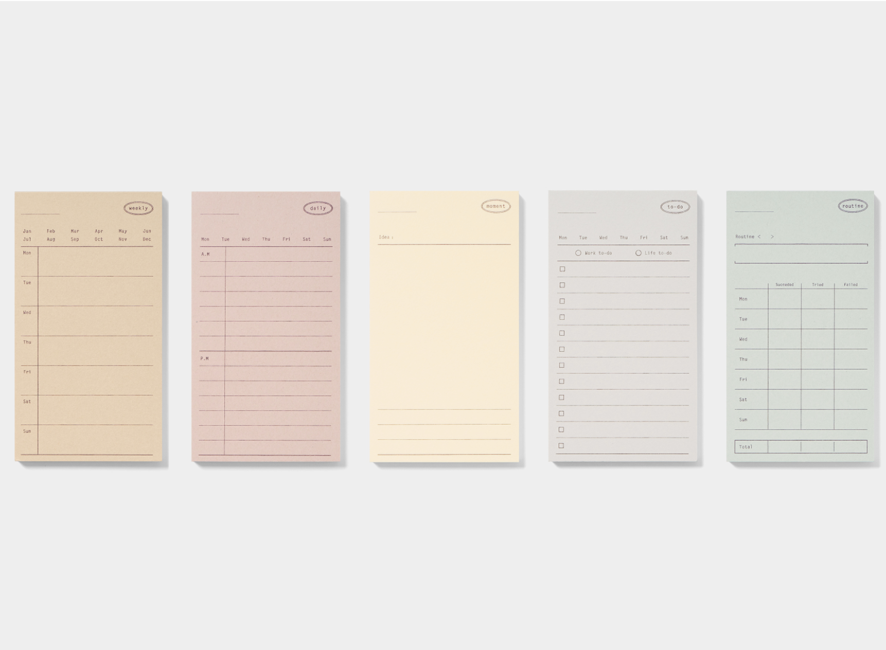 Plain Memo Pad: To-Do Memo - Smidapaper Ikigai Shop