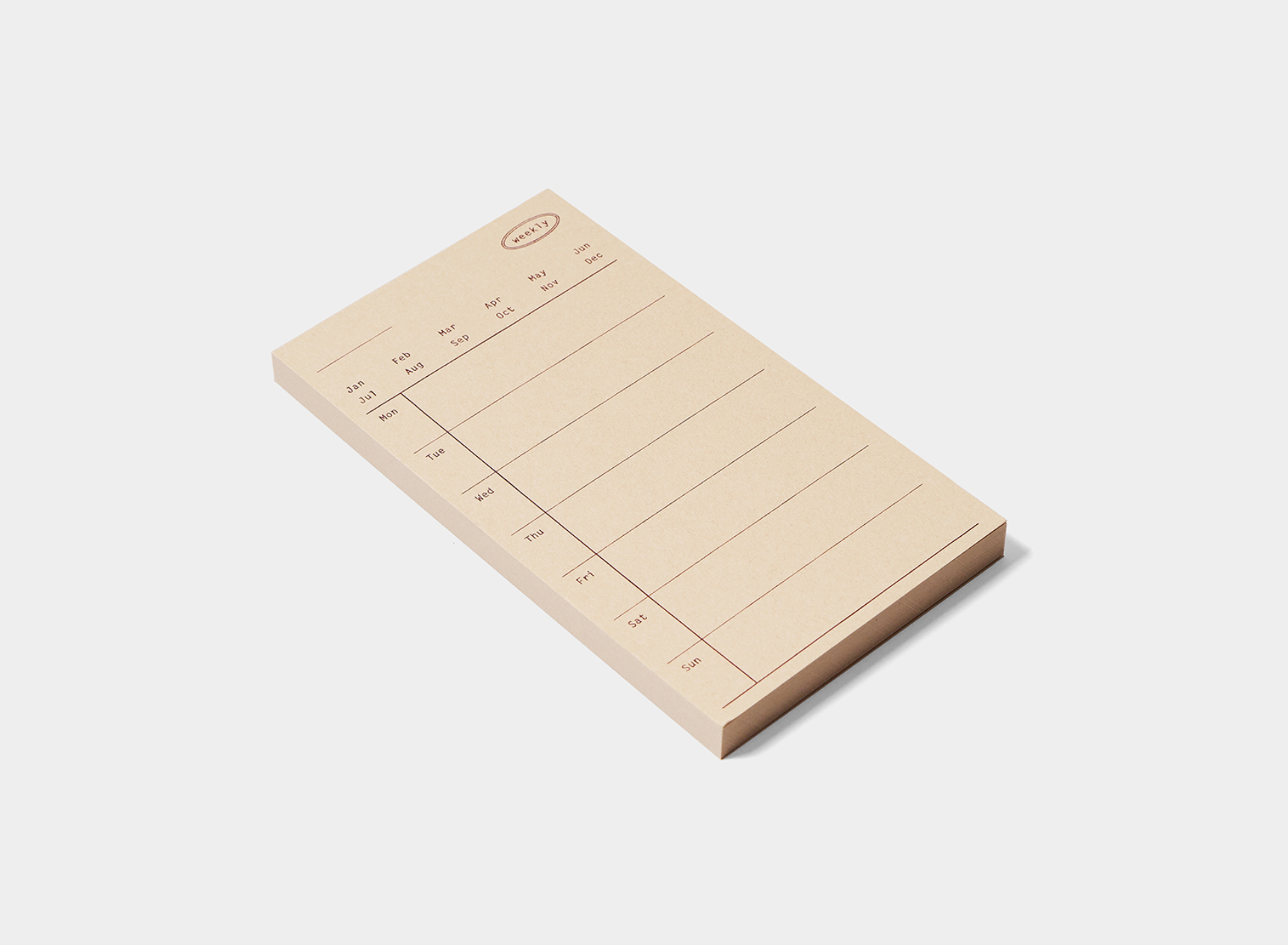 Plain Memo Pad: Weekly Memo - Smidapaper Ikigai Shop