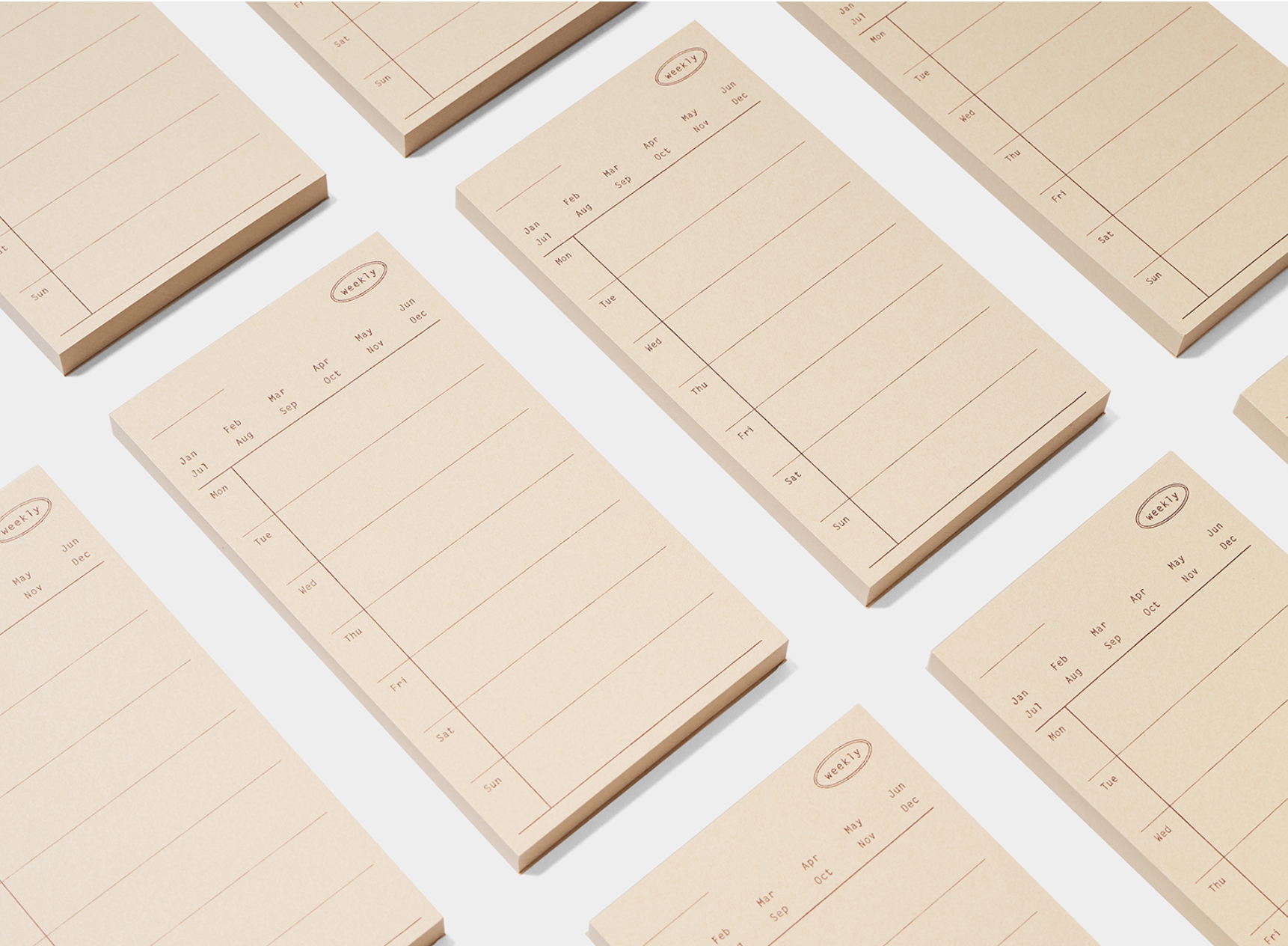 Plain Memo Pad: Weekly Memo - Smidapaper Ikigai Shop