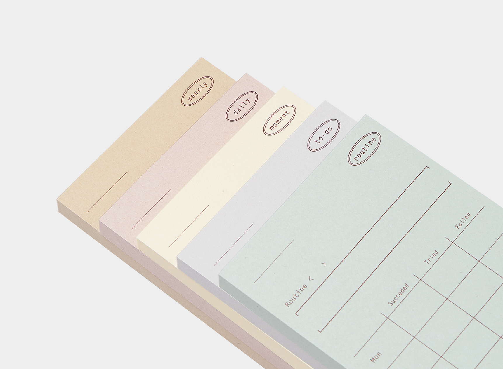 Plain Memo Pad: Weekly Memo - Smidapaper Ikigai Shop