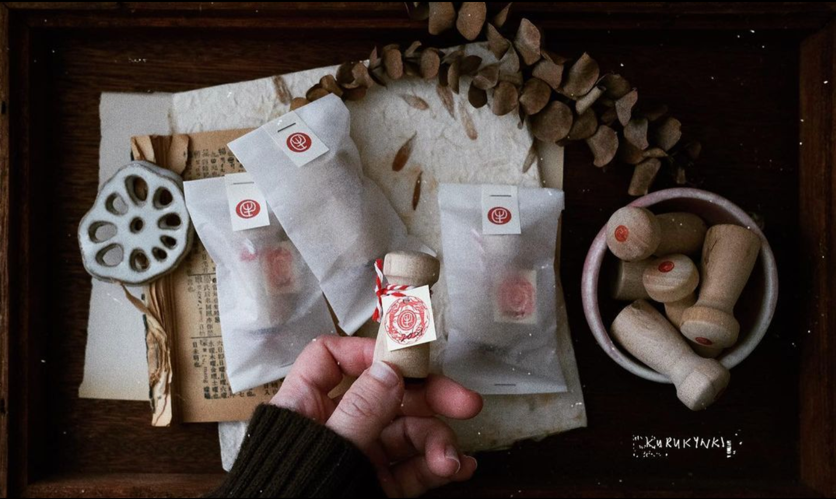 Kurukynki Year of the Ox Rubber Stamp - Smidapaper Ikigai Shop