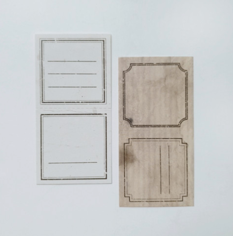 Two Tier Labels (4 colours) - Smidapaper Ikigai Shop