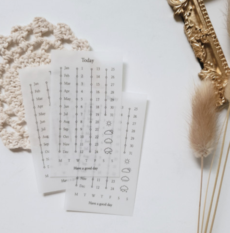 Calendar Labels - Smidapaper Ikigai Shop