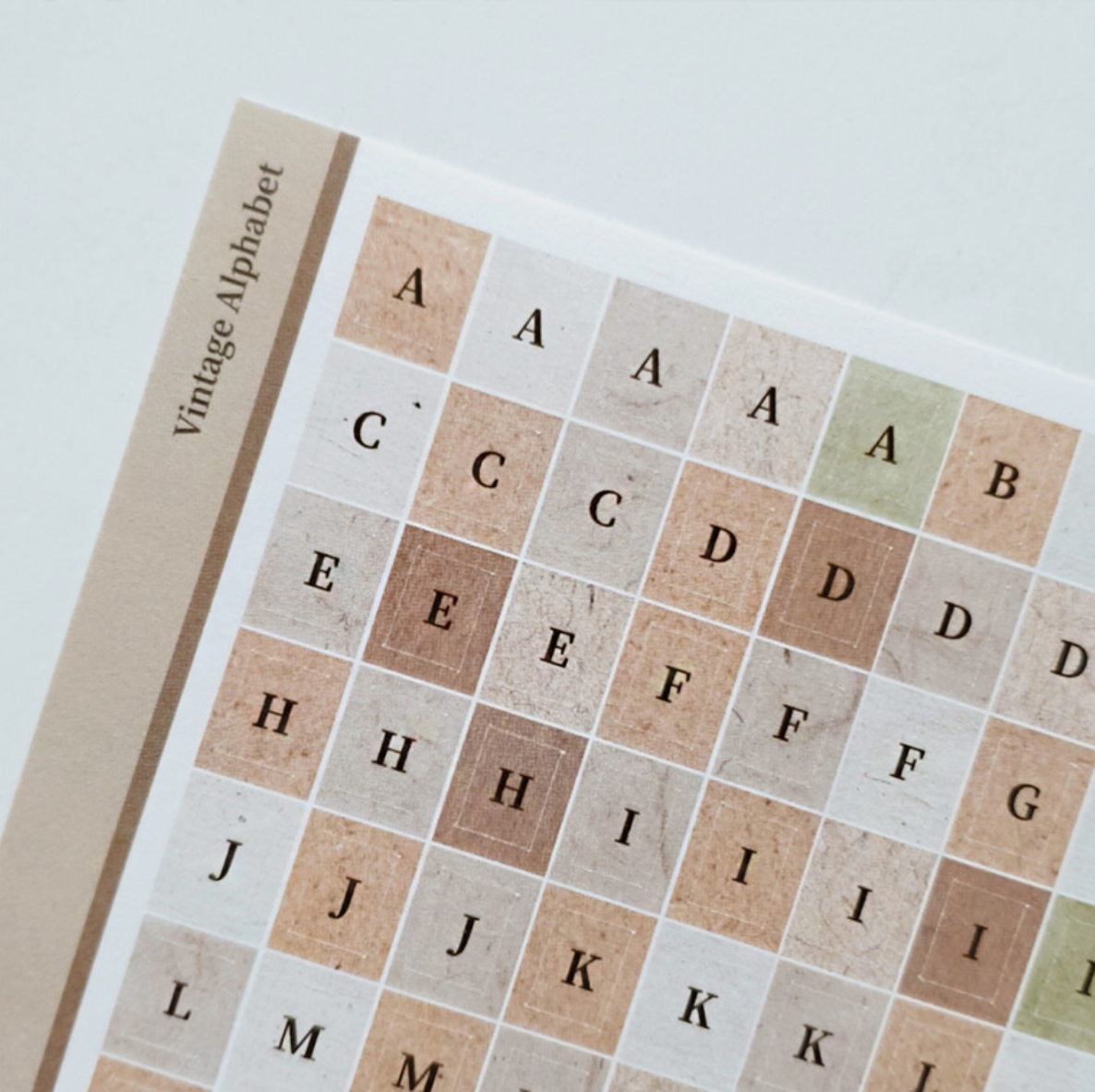 Vintage Alphabet Sticker - Smidapaper Ikigai Shop