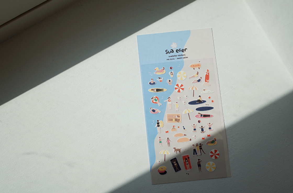 Suatelier Swim Swim Stickers - Smidapaper Ikigai Shop