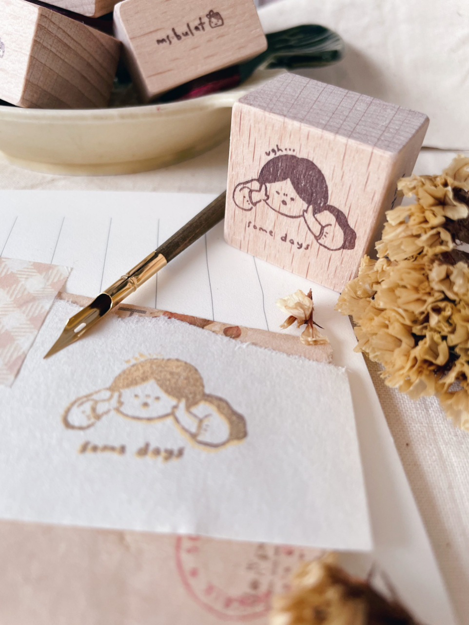msbulat Some Days Rubber Stamp - Smidapaper Ikigai Shop