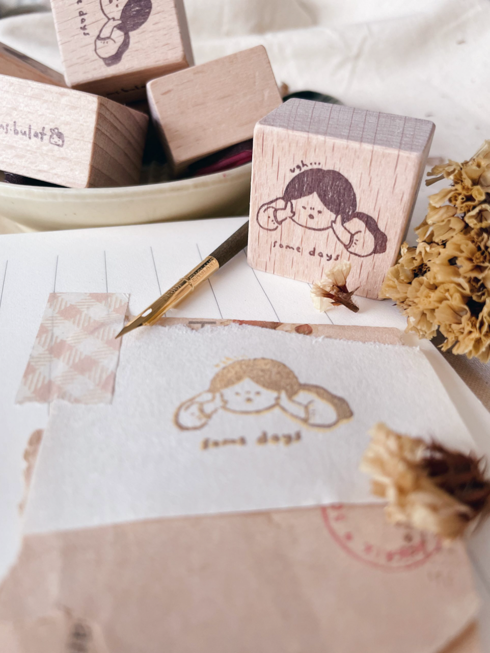 msbulat Some Days Rubber Stamp - Smidapaper Ikigai Shop