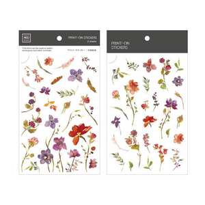 MU Print-On Stickers-158 Plum Wildflowers - Smidapaper Ikigai Shop