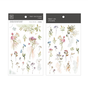 MU Print-On Stickers-159 Watercolour Florals - Smidapaper Ikigai Shop