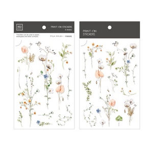 MU Print-On Stickers-160 Stem of Flowers - Smidapaper Ikigai Shop