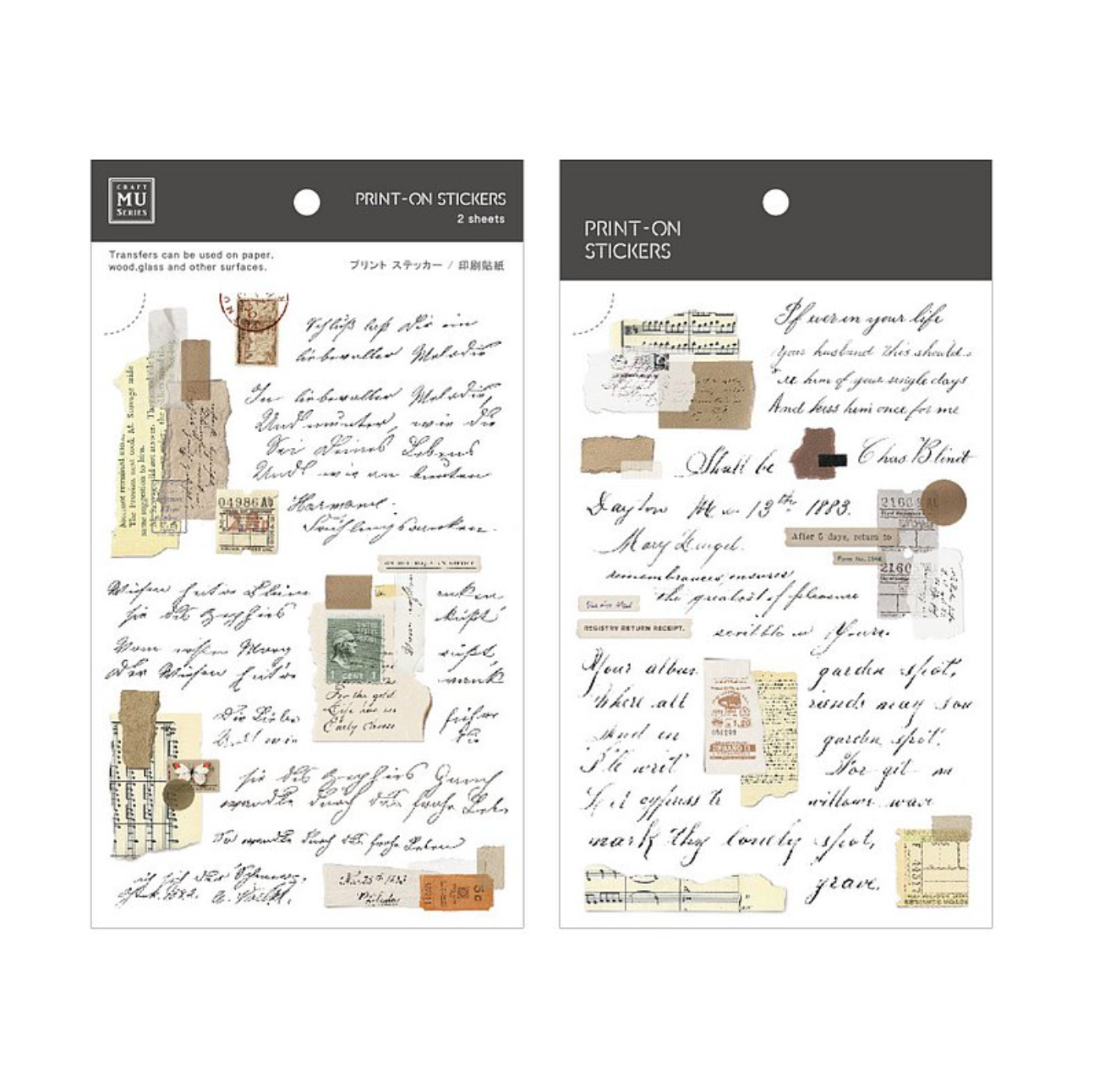 MU Print-On Stickers-162 Love Letters - Smidapaper Ikigai Shop