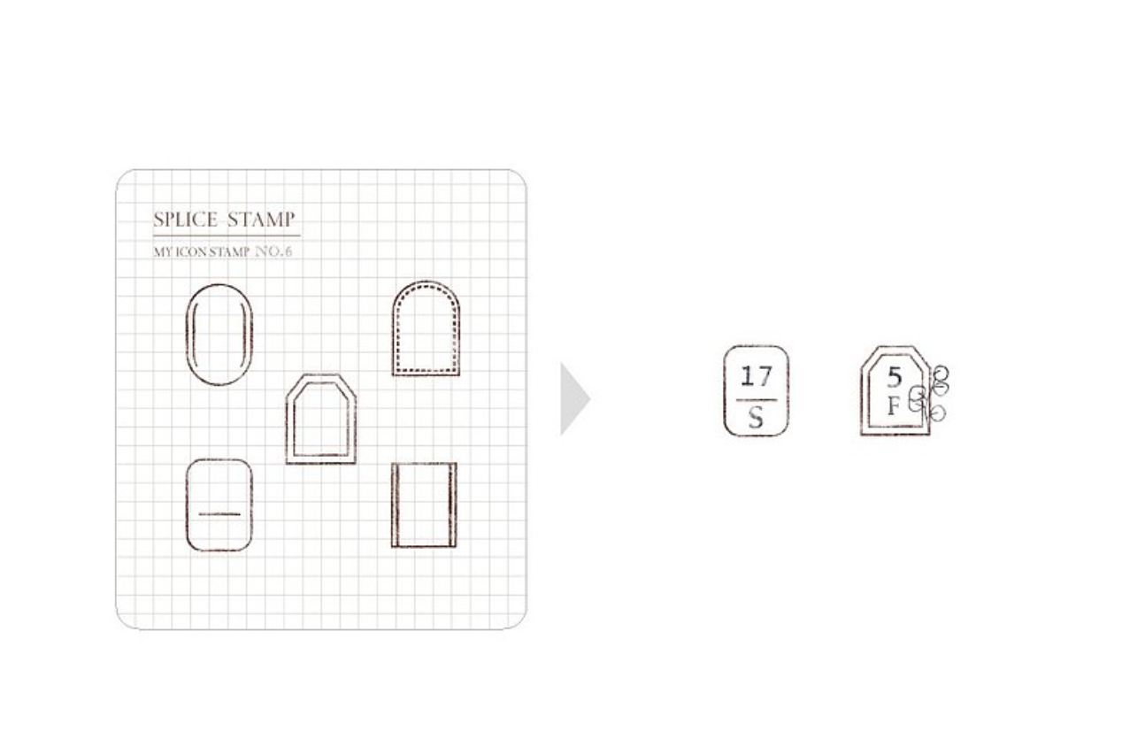 MU Craft My Icon Stamp No. 6: Shapes 2 - Smidapaper Ikigai Shop