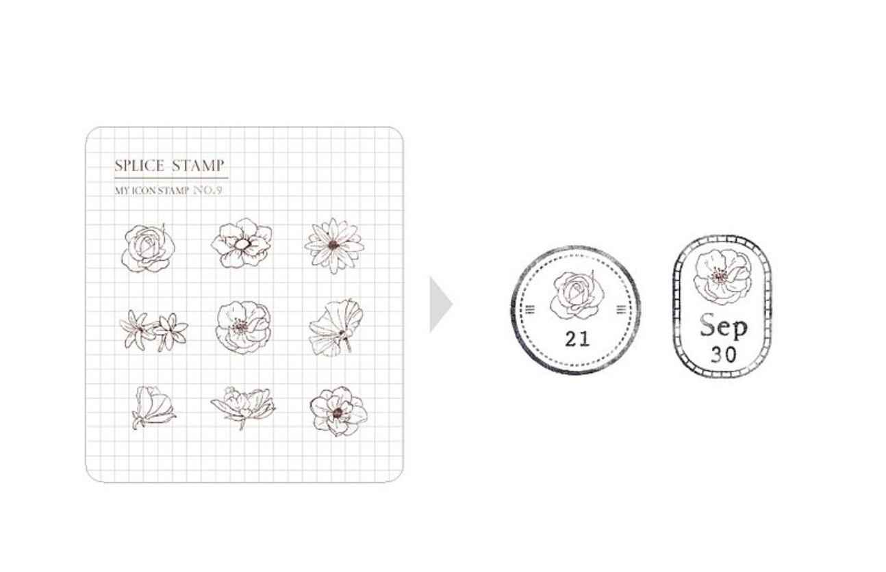MU Craft My Icon Stamp No. 9: Blooms - Smidapaper Ikigai Shop
