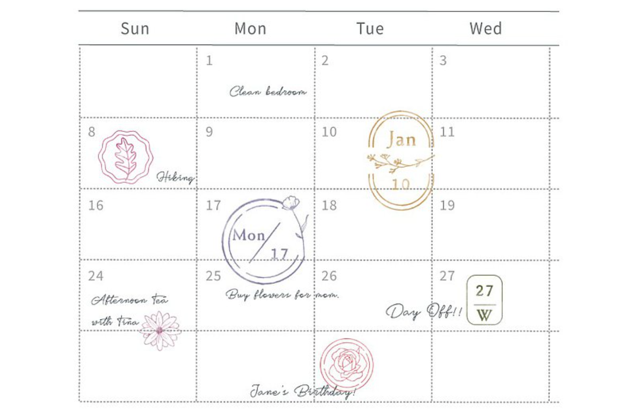MU Craft My Icon Stamp No. 9: Blooms - Smidapaper Ikigai Shop