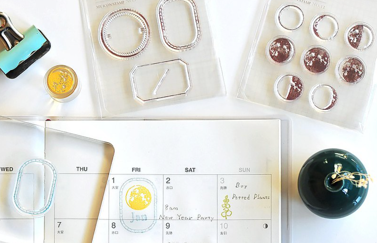 MU Craft My Icon Stamp No. 12: Moon - Smidapaper Ikigai Shop