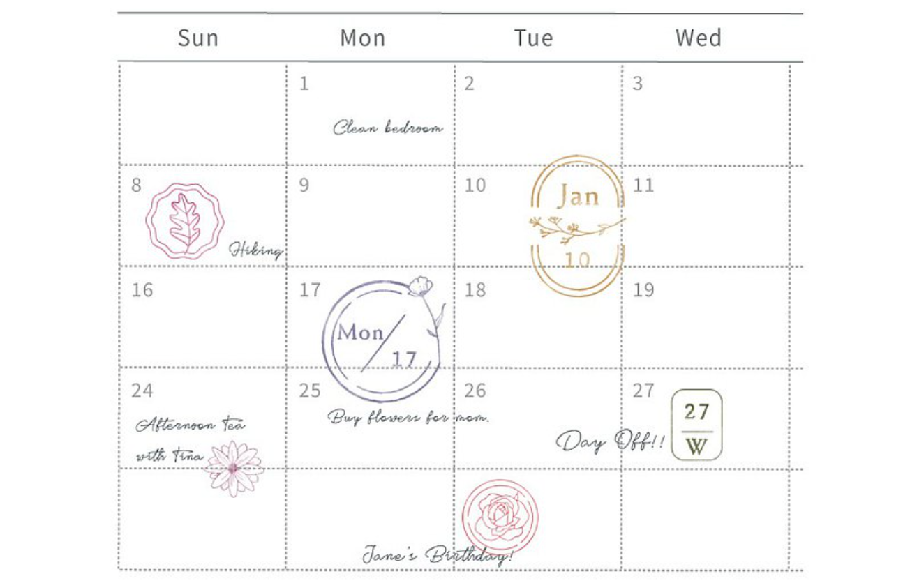 MU Craft My Icon Stamp No. 12: Moon - Smidapaper Ikigai Shop