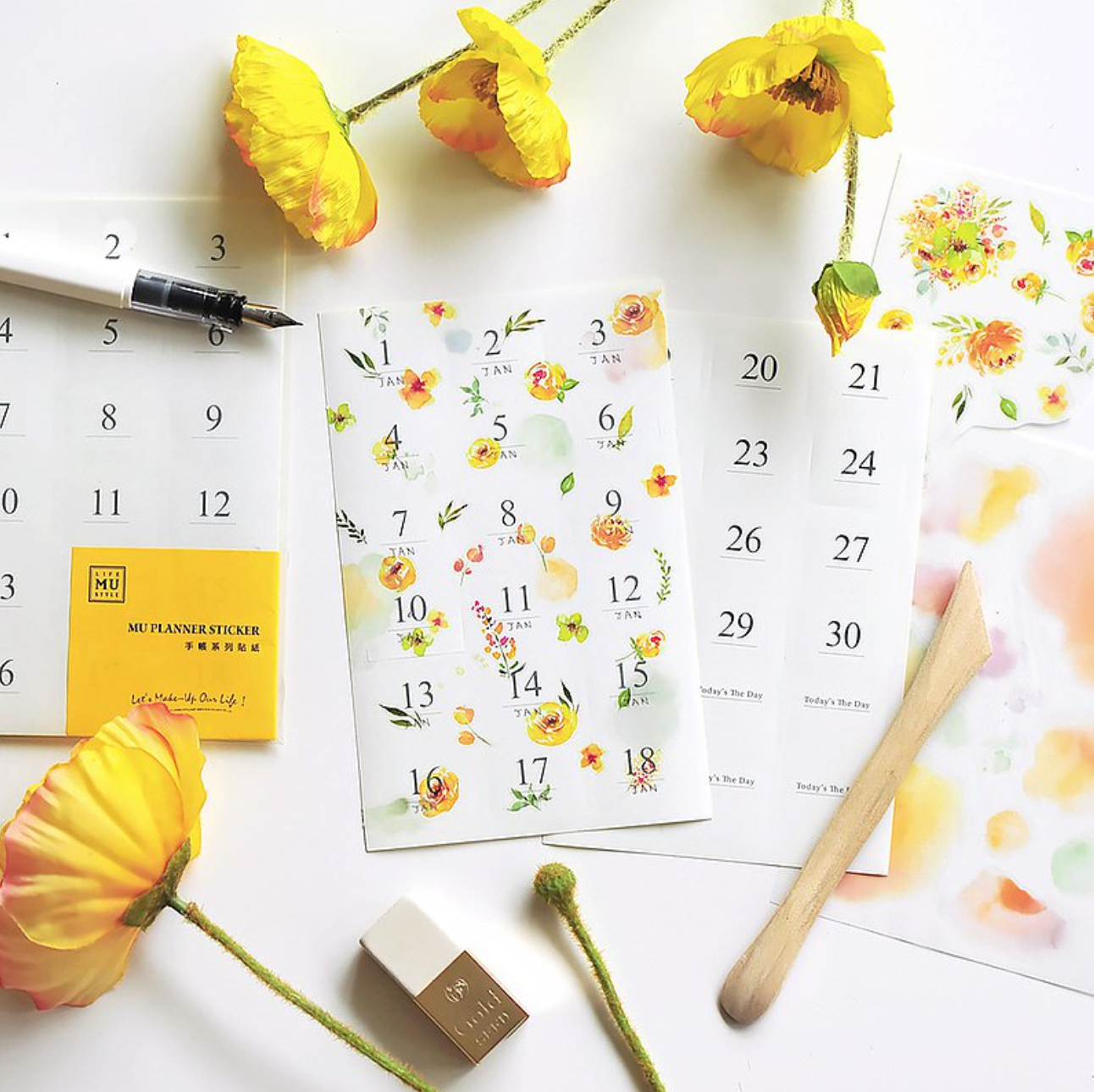 MU Planner Stickers: Date Sticker 2 (Small Numbers) - Smidapaper Ikigai Shop