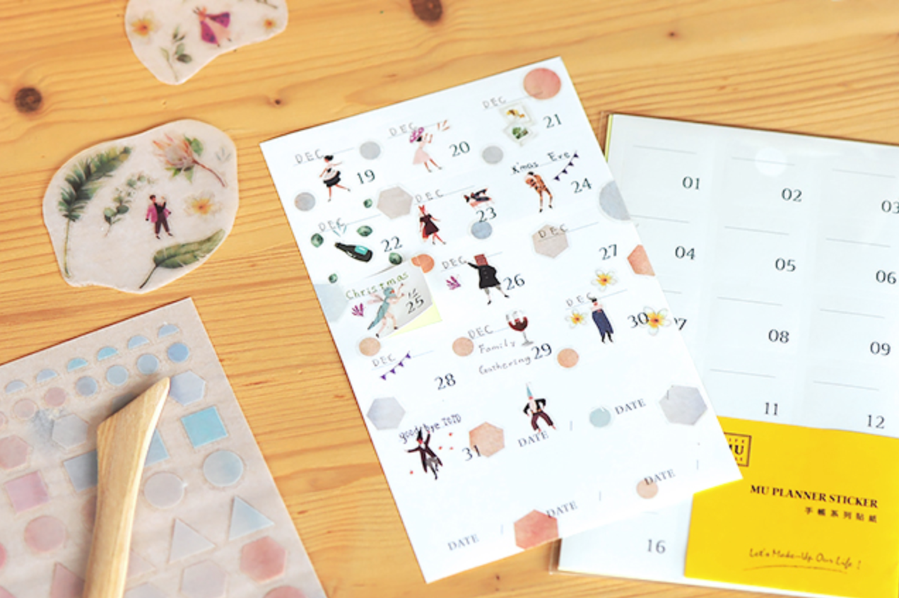 MU Planner Stickers: Date Sticker 2 (Small Numbers) - Smidapaper Ikigai Shop